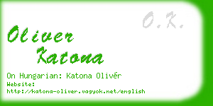 oliver katona business card