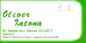 oliver katona business card